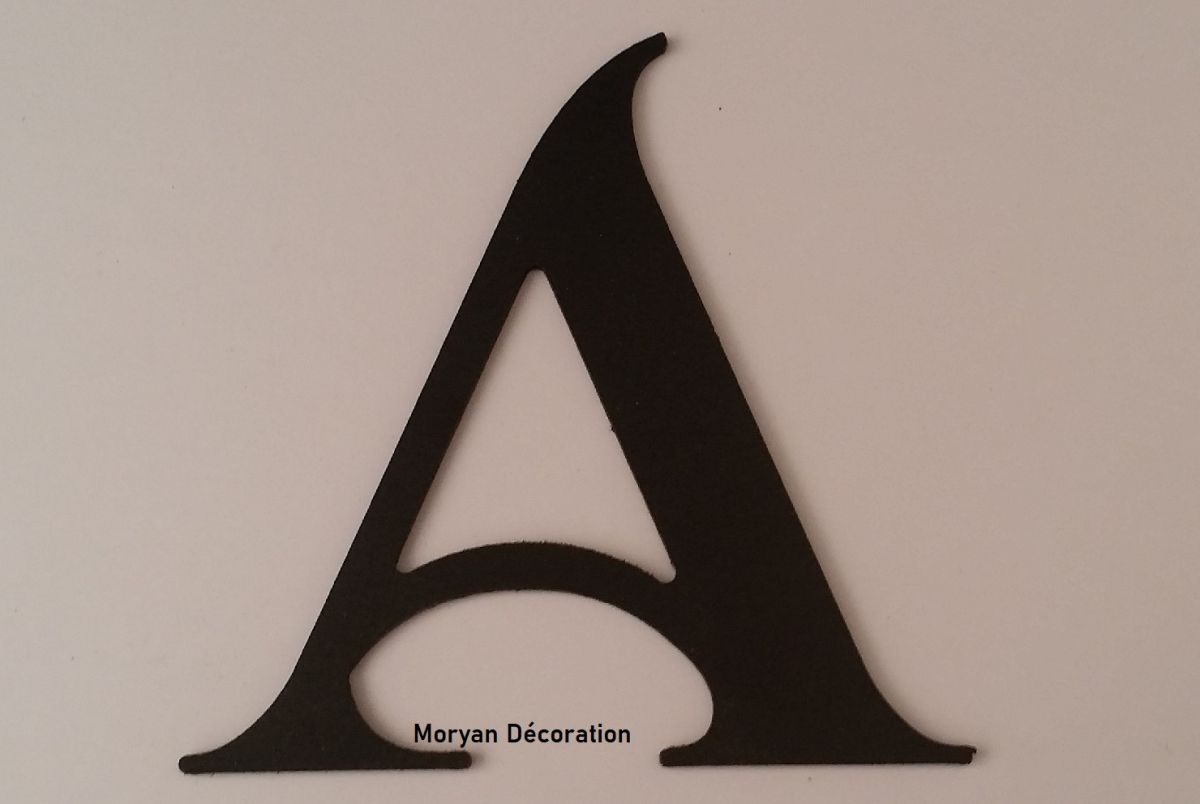 Plastic letter PVC zwart SHANGRI LA