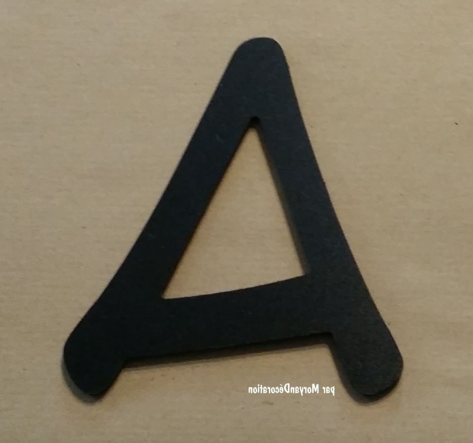 Plastic letter PVC zwart ANIME ACE