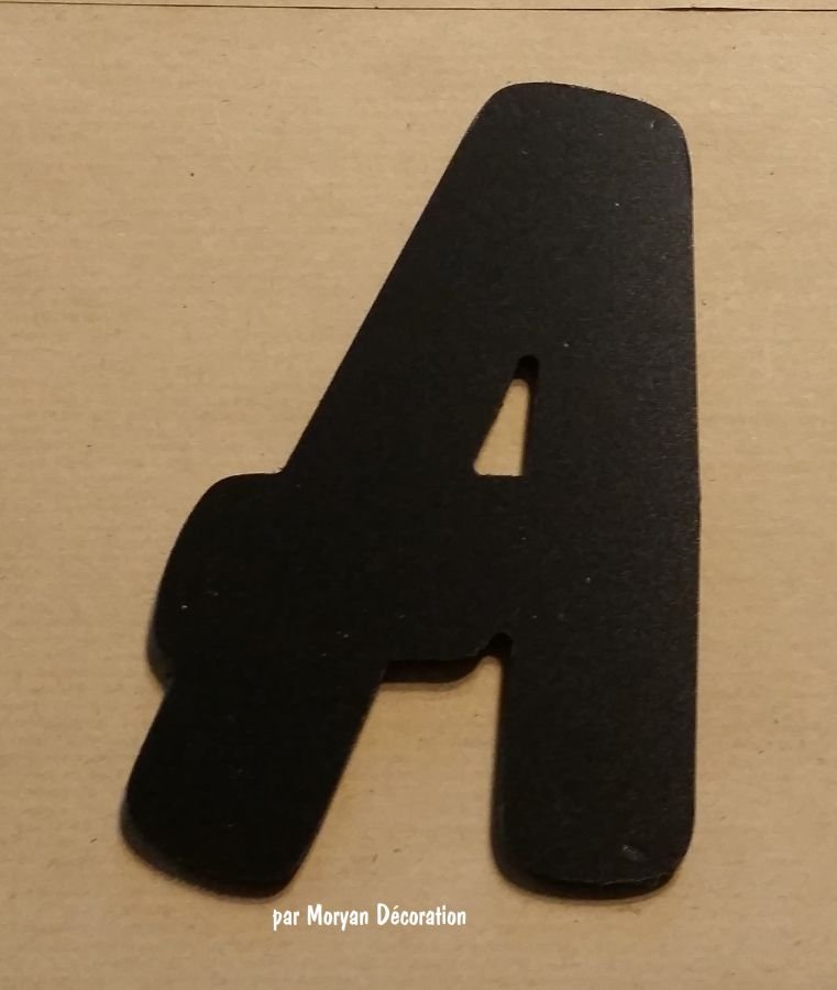 Kunststof letter PVC zwart BALLOON
