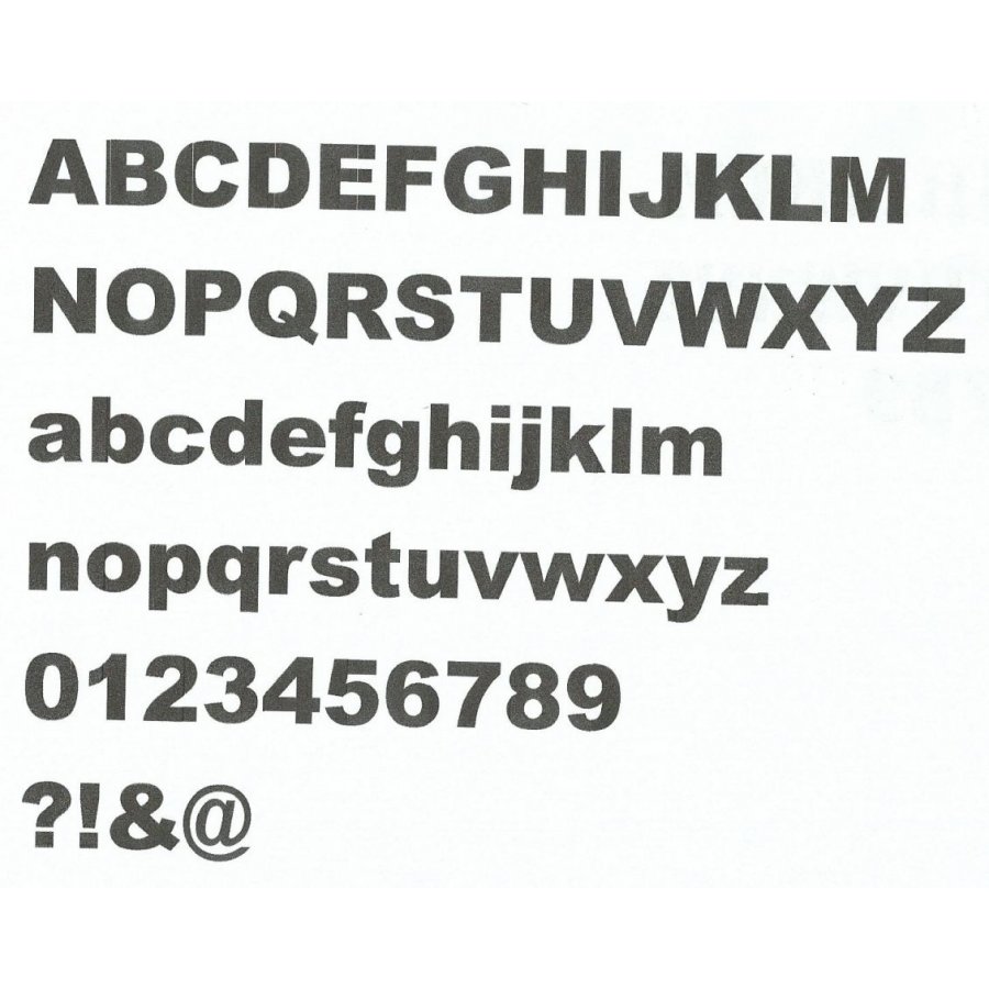 Polystyreen letter ARIAL ZWART