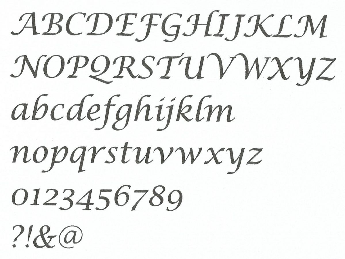 Polystyreen letter LUCIDA CALLIGRAPHY