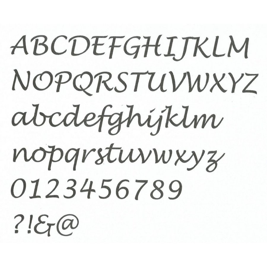 Polystyreen letter LUCIDA HANDWRITING