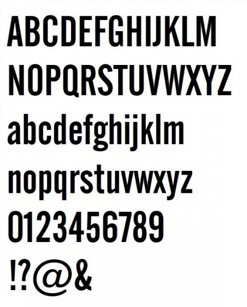 Polystyreen letter ALTERNATE GOTHIC