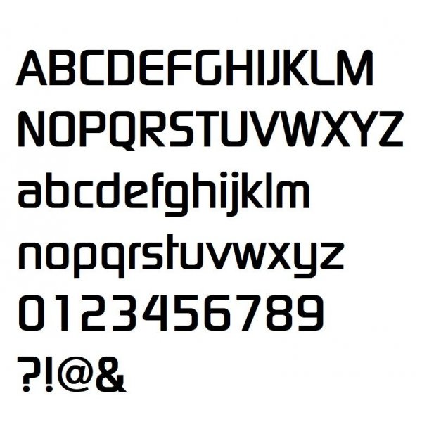 3D reliëfletter in zink DIGITALE SANS