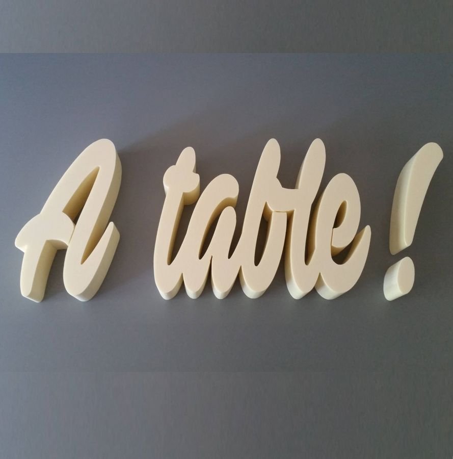 Polystyreen letters Aan tafel!