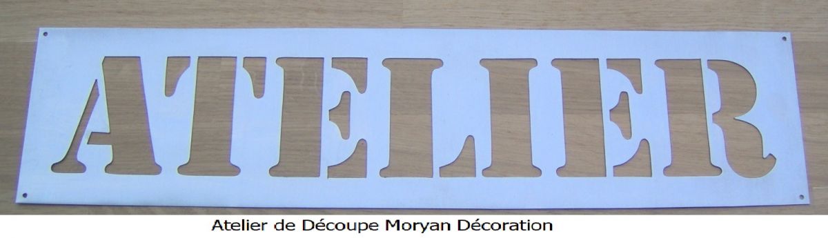 Stencil, metalen letter zink ATELIER