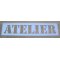 Stencil, metalen letter zink ATELIER