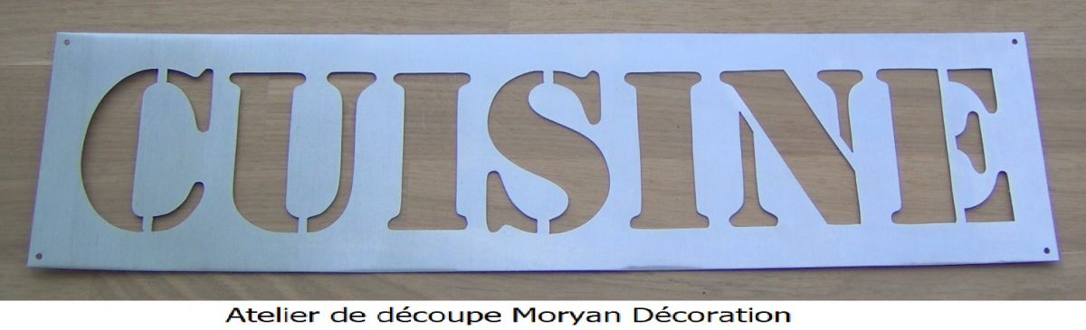Stencil, metalen letter zink KEUKEN