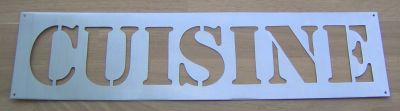 Stencil, metalen letter zink KEUKEN