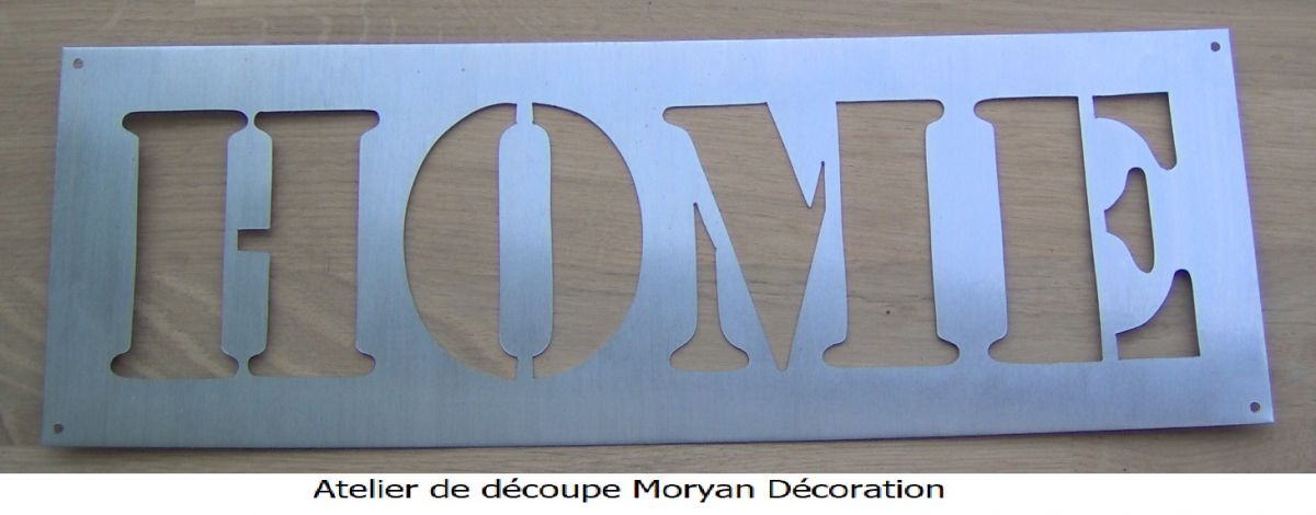 Decoratieve stencil, metalen letter HOME