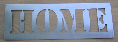 Decoratieve stencil, metalen letter HOME