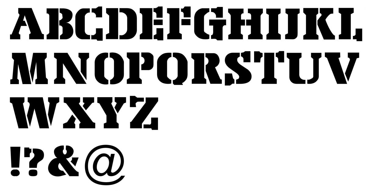 Stencil letter STENCIL EXPORT