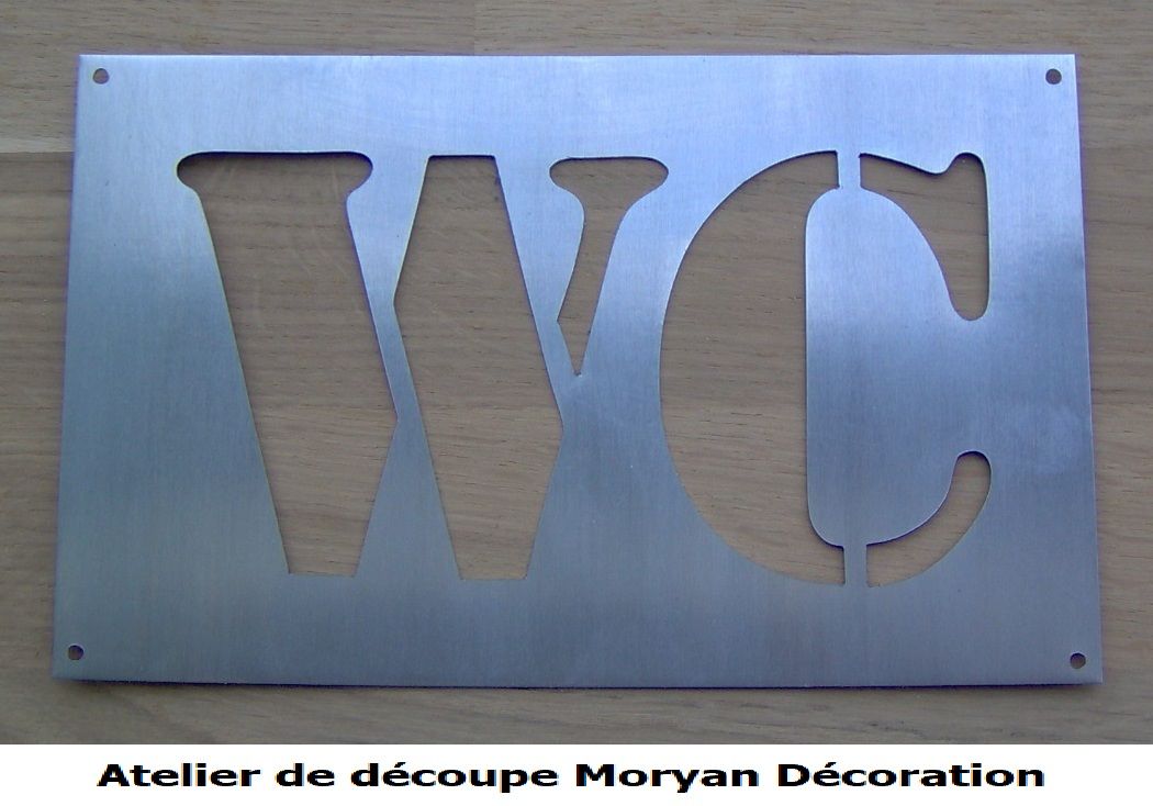 Stencil, metalen letter zink WC