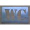 Stencil, metalen letter zink WC