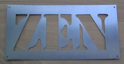 ZEN metalen letter deco stencil
