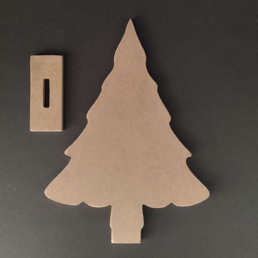 Houten standaard om kerstboom te versieren