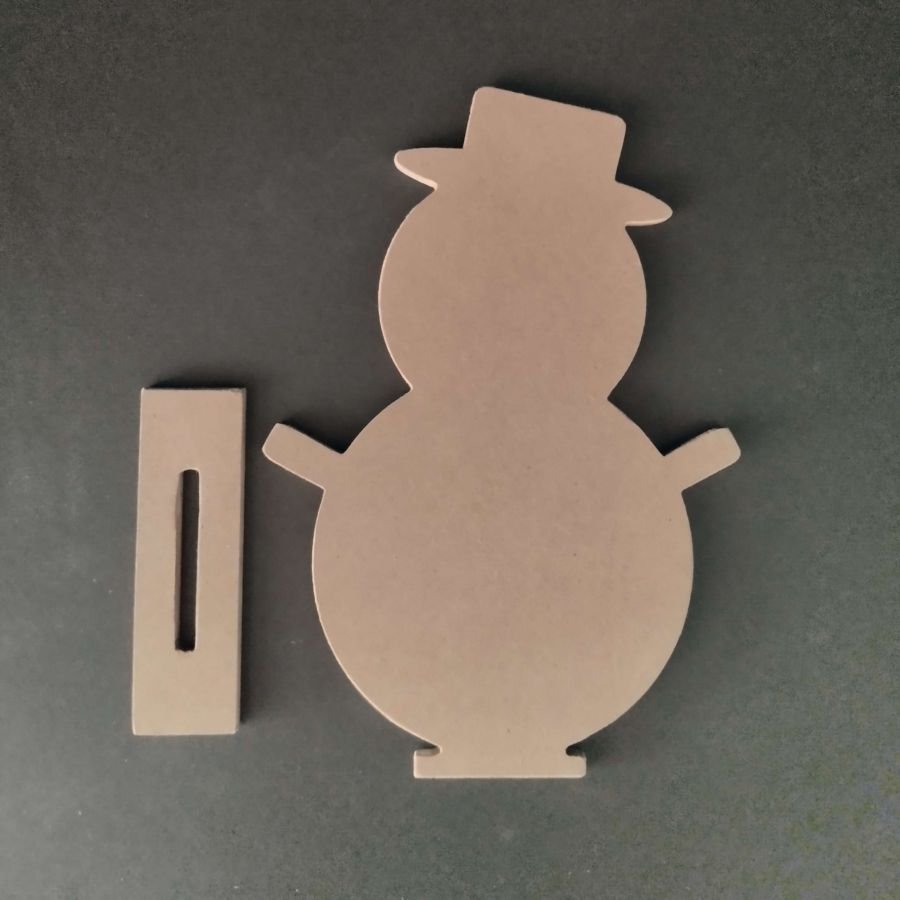 Houten standaard om SNOWMAN te versieren