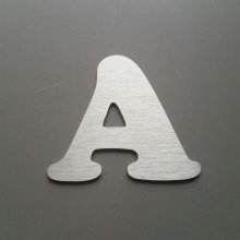 Geborstelde metalen letter COOPER ZWART