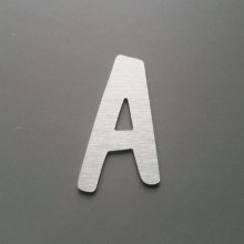Geborstelde metalen letter DOM CASUAL