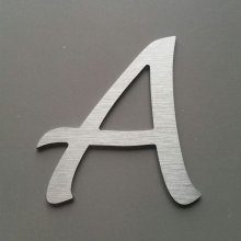 Geborstelde metalen letter LUCIDA HANDWRITING