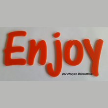 Geniet van deco brief in plexiglas, hoogte 20 cm