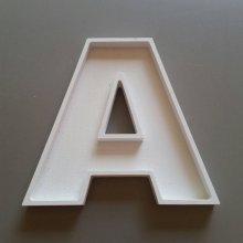 Holle letter in wit PVC ARIAL BLACK