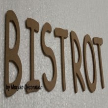 Decoratieve houten letter BISTROT