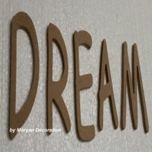 Decoratieve houten letter DROOM