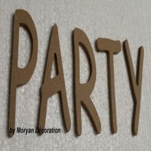Decoratieve houten letter PARTY