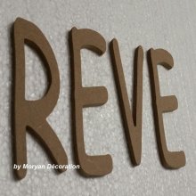 Decoratieve houten letter REVE