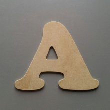 Brief MDF ruw te schilderen model COOPER ZWART