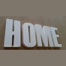 Decoratieve polystyreen letter HOME , hoogte 20 cm