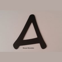 Plastic letter PVC zwart ANIME ACE
