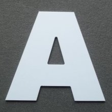 Kunststof letter PVC ARIAL ZWART