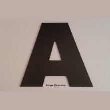 Kunststof letter PVC zwart ARIAL ZWART
