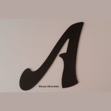 Kunststof letter PVC zwart FELIPE