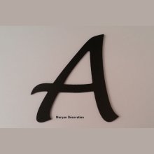 Kunststof letter PVC zwart LUCIDA HANDWRITING