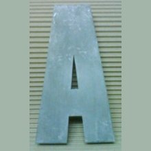 3D reliëfletter in zink IMPACT