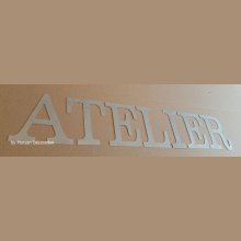 Decoratieve zinken letters ATELIER , hoogte 18 cm