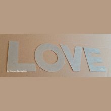Zinken sierletter LOVE 20 cm