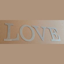 Decoratieve zinken letter LOVE 30 cm